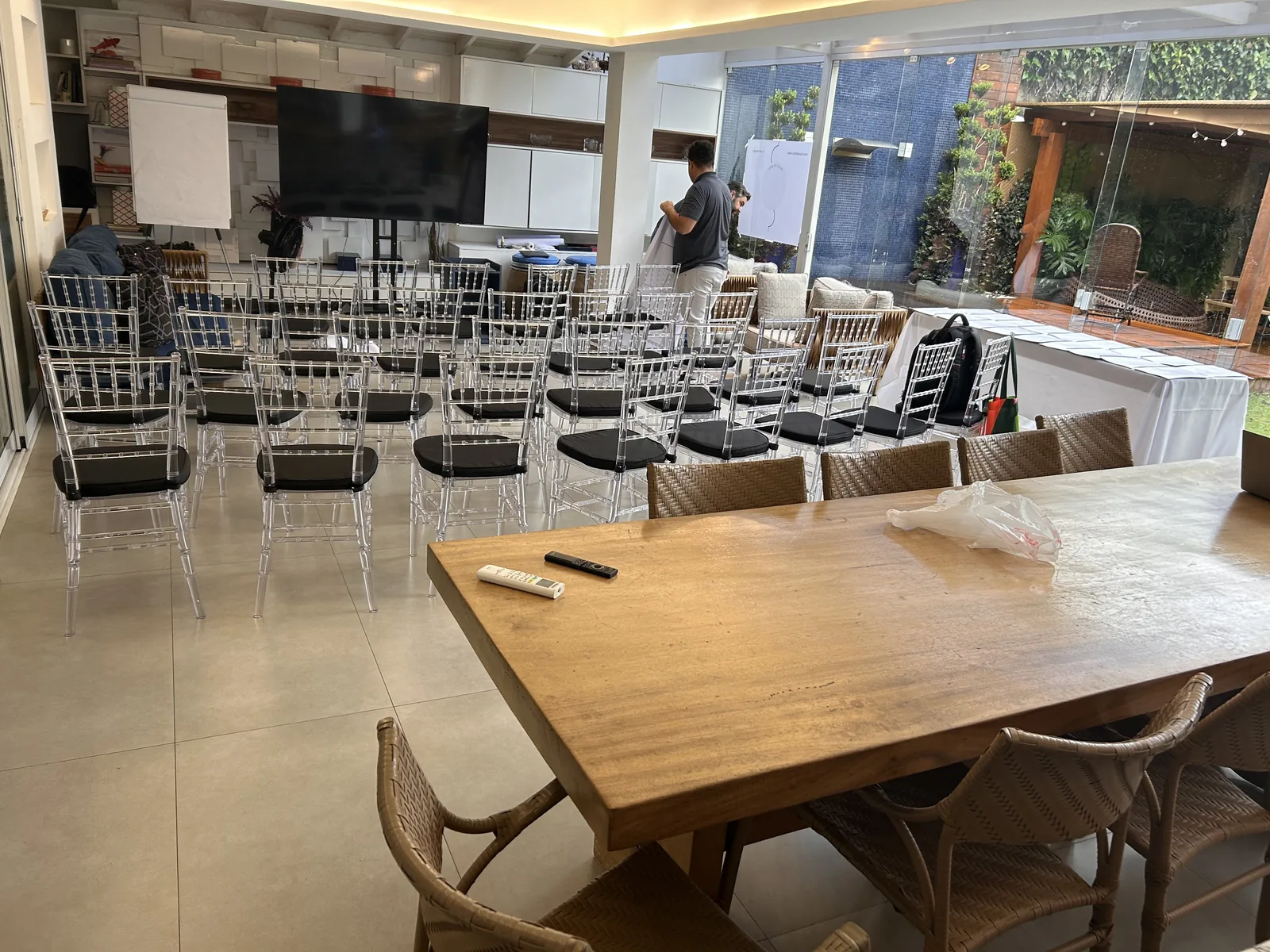 Sala montada em formato auditório